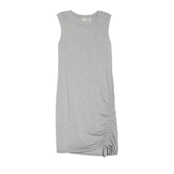 NWT Zella Nordstrom Womens Size Large Gray Post Studio Mini Athleisure Dress NEW - Picture 3 of 5